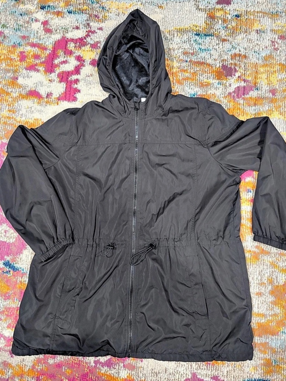Old Navy Active Black Hooded Jacket Size XL